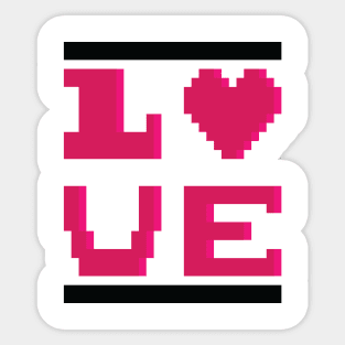 8-bit love Sticker